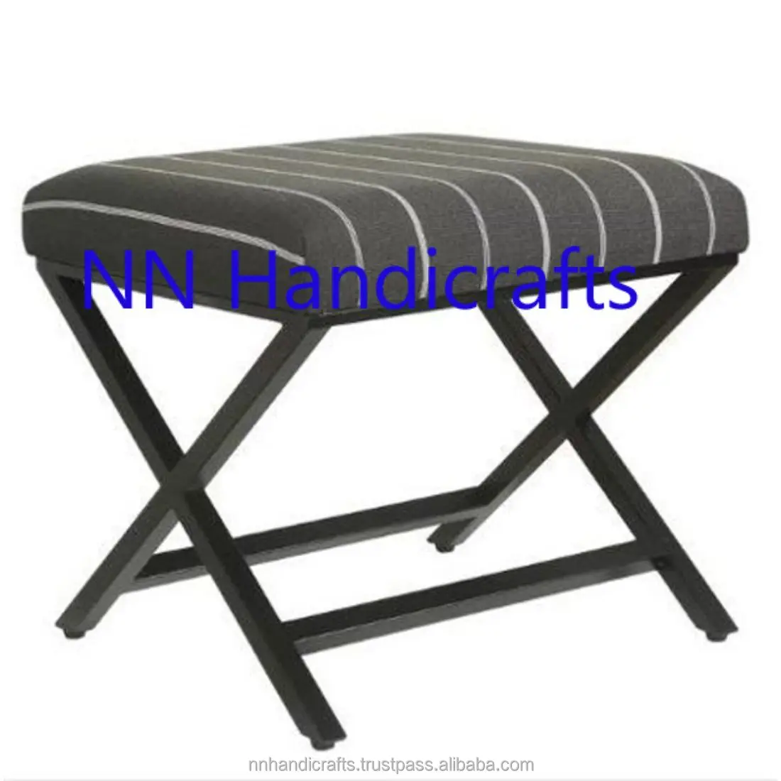 Home Hotel Restaurant Kitchen Fabric Metal Antique Color Copper Antique Round With White Fabric Seat Bench Gift Party Barstool