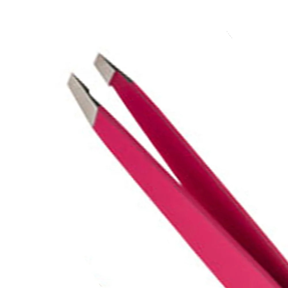 Small MOQ custom professional eyebrow clip stainless steel tweezers black