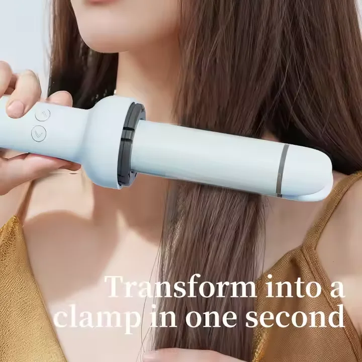 New Multi Styler Rotating Curling Wand Tourmaline Hair Curler Wand Automatic 2 in 1 Hot Air Hair Curler Curling Iron