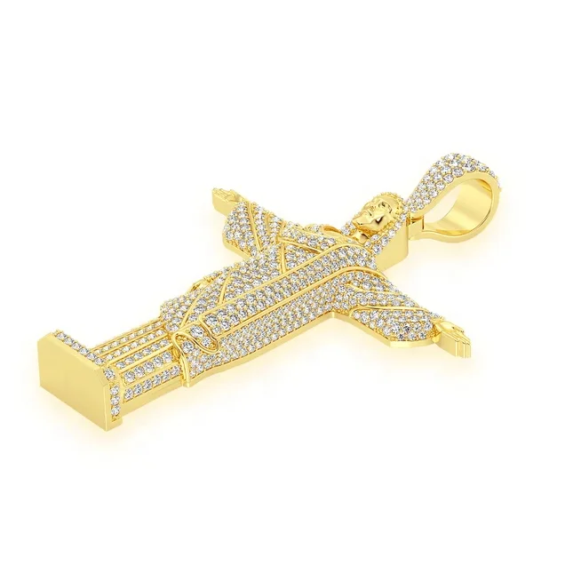 2022 New Hip Hop Jesus Christ The Redeemer Pendant Religious Christianity Hip Hop Jesus Pendant For Men And Women