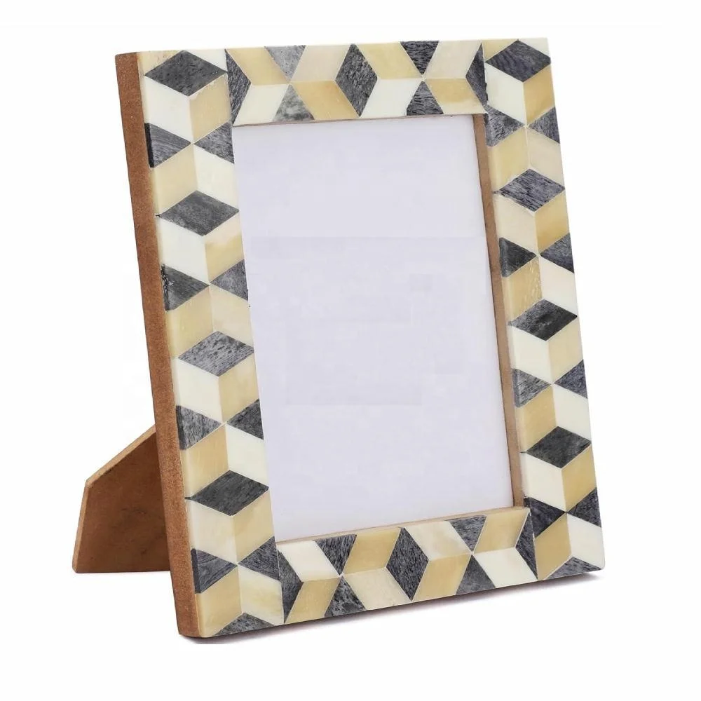 Hot Selling Printed Lotus Leaf Patterns Photo Frame Table Top Desk Photo Frame Decorative Picture Photo Frame For Home Office