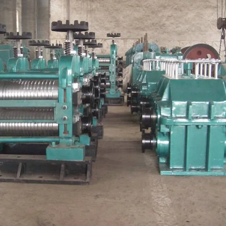 Steel rebars bar iron wire rod re rolling steel small automatic  hot rolling mill  rolls making machine production line