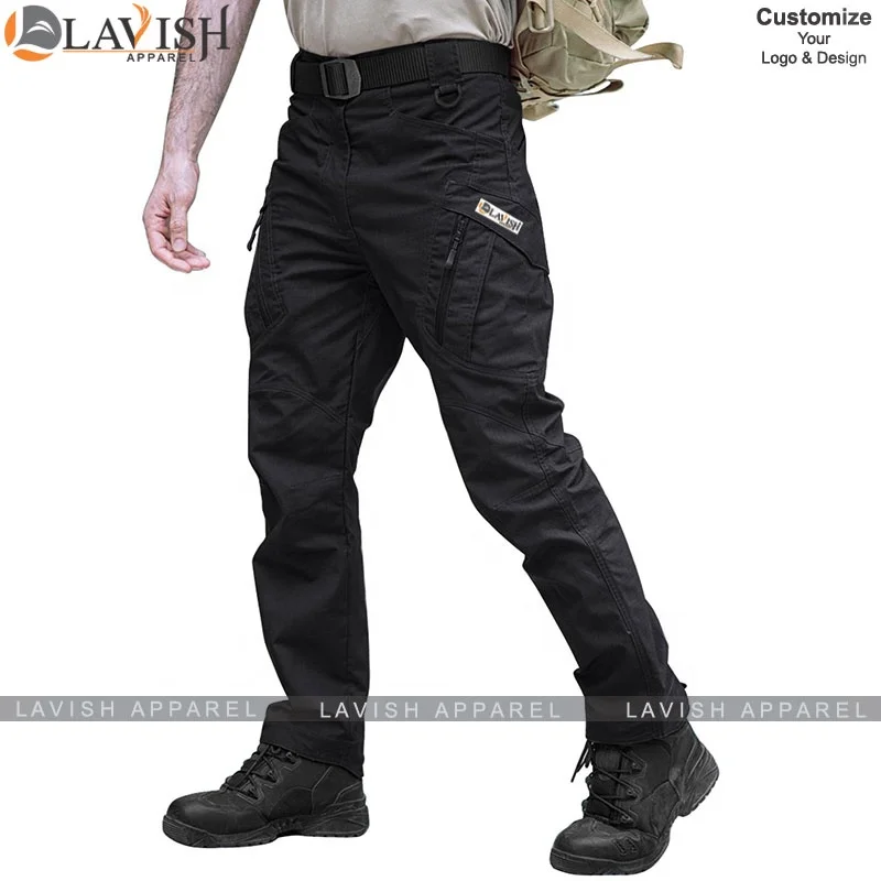 New Mens Tactical Pants Multiple Pocket Elasticity Military Urban Commuter Tactical Trousers Men Slim Fat Cargo Pant