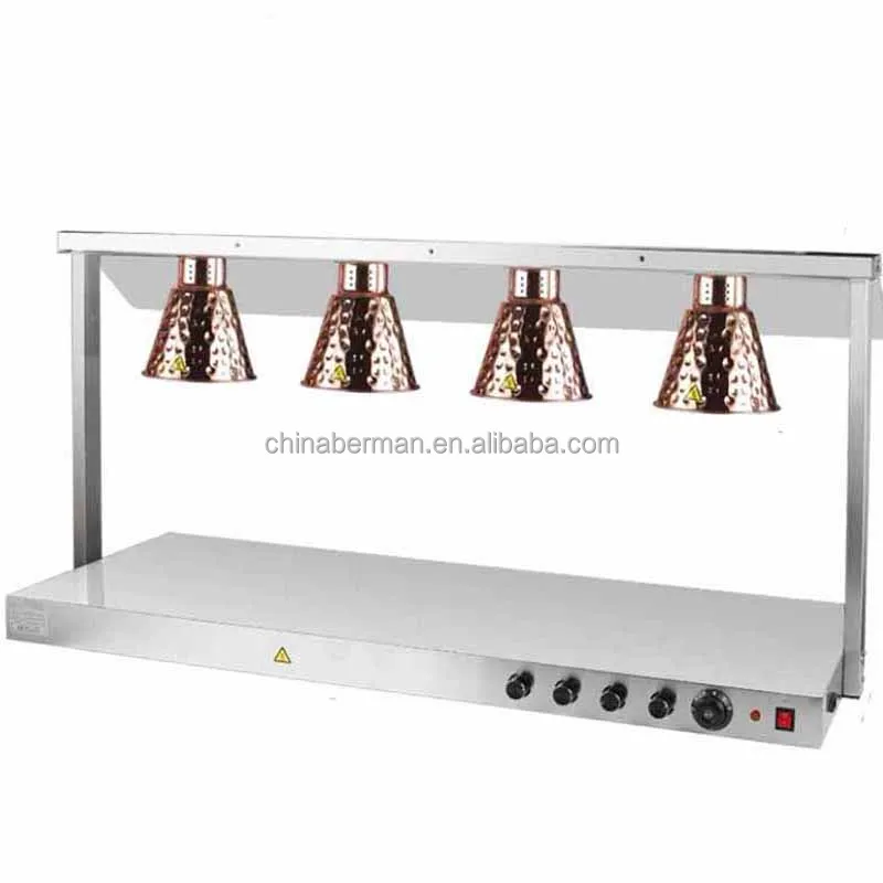 Adjustable temperature food insulation display rack Temperature controlled food Lamp Rose Gold Electric heat lamp food warmer