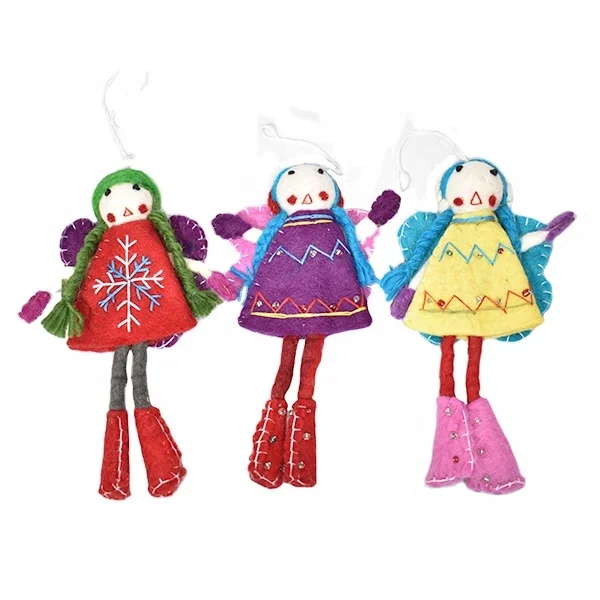 Felted beautiful angel Fair made in Nepal/ Felt Women Handicraft best seller angel/Export Quality Felt angel