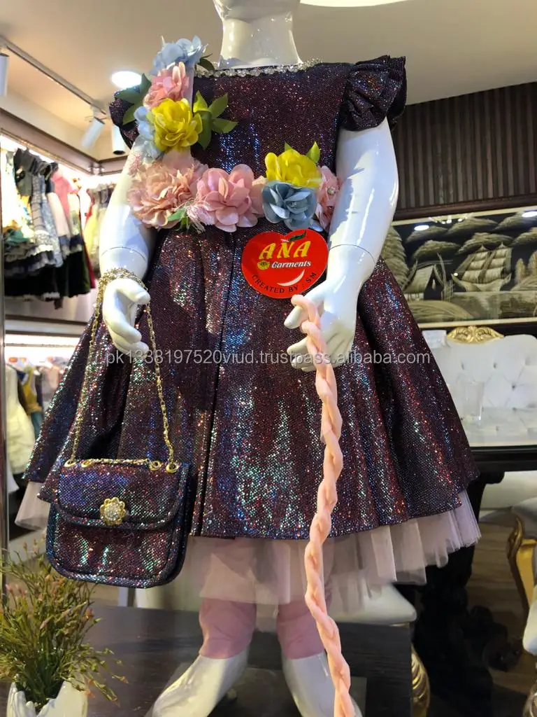 moon light party design dress with fancy design purse new addition in stylish party wear dresses