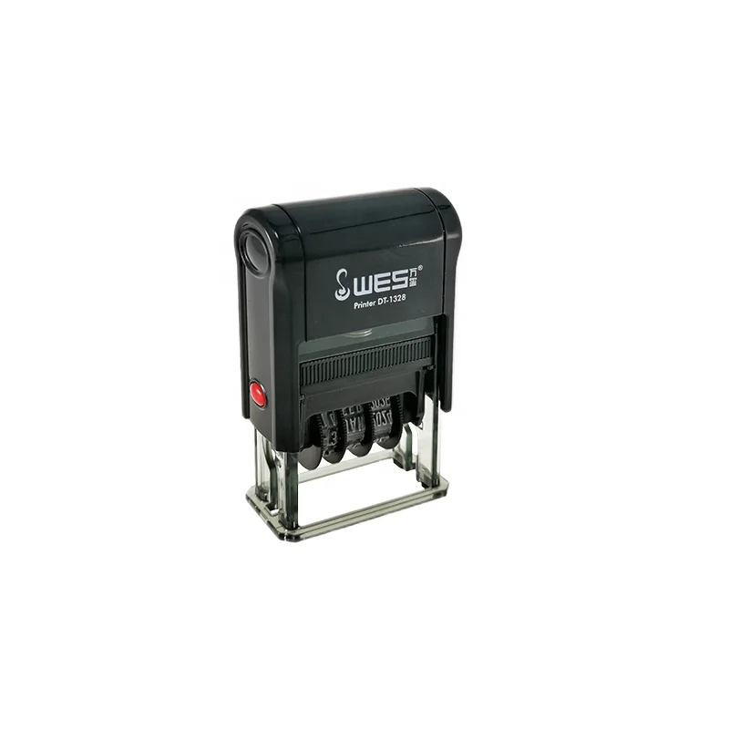 Newest Design Adjustable Text And Date Time Stamp Custom Manual Classic Portable Self Inking Date Stamp