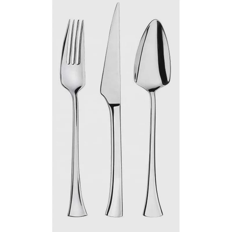 Superb Quality Manufacturer from India Kitchen Metal Silver Dinner Knife Spoons and Fork Cutlery Stainless Steel Flatware Set