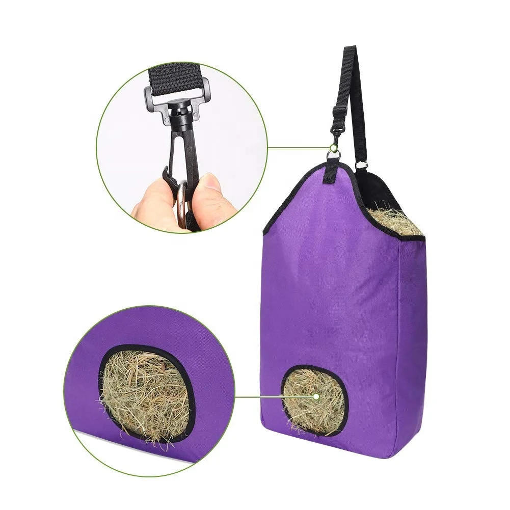 Heavy duty Horse feeding Hay Bag Water proof Fabric Nylon Bale Bag goat