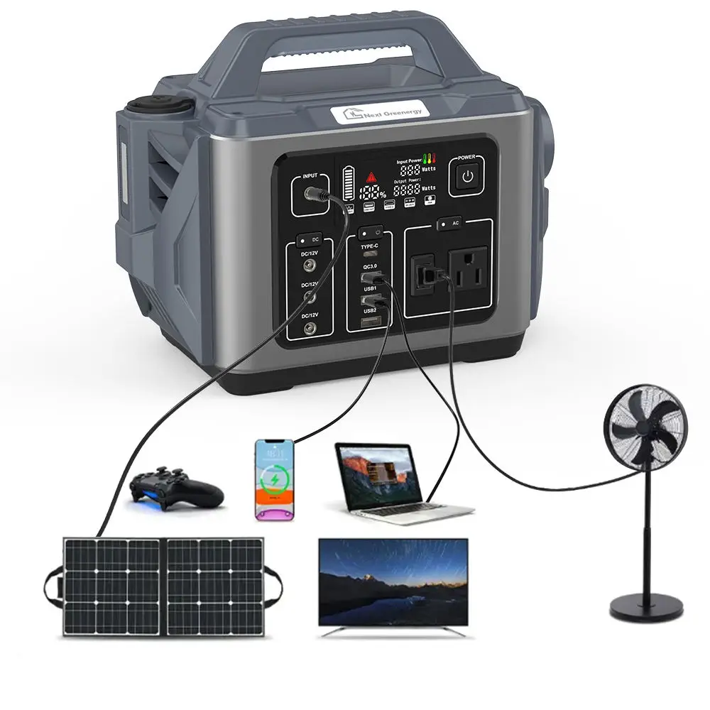 Nextgreenergy 2200 Вт портативный литиевый накопитель энергии с USB Type-C зарядным портом блок питания 2 кВт электростанция