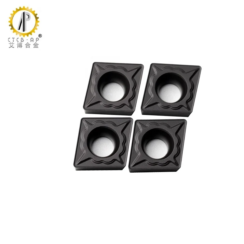 For M Type Materials Processing CCMT09T304-TM Tungsten CNC Carbide Inserts With CVD Coated Internal Turning Tools