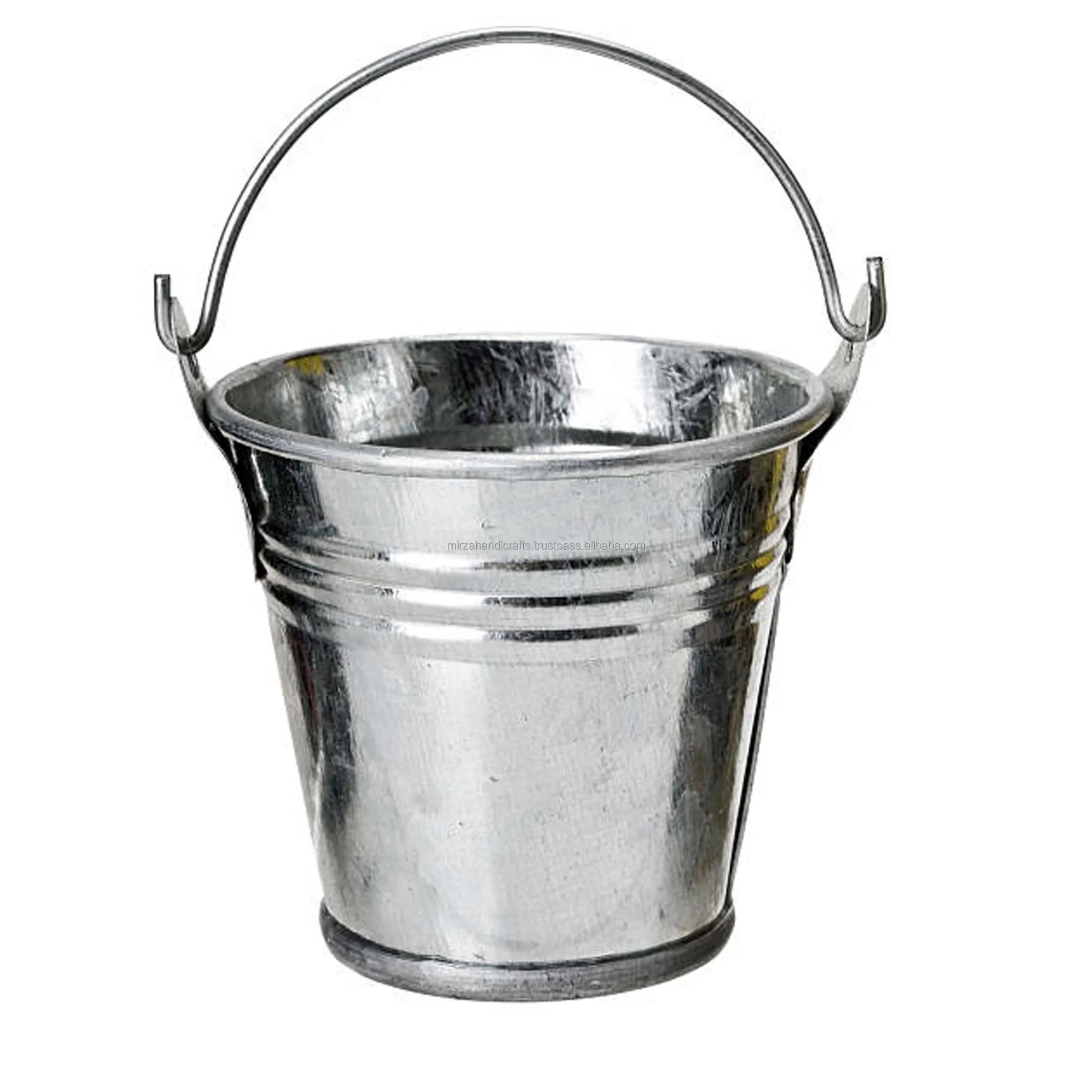 Galvanized Finished Ice Bucket European Style Ice Bucket Ice Cube Barrel Metal Handmade