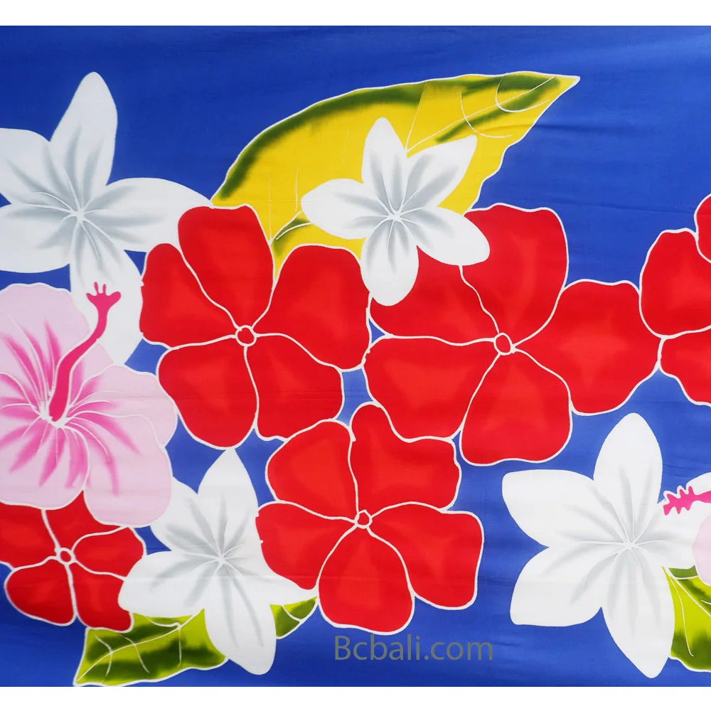 Wholesale Price Summer Clothing Beach Cover Sarong Pareo Rayon Handpainting Floral Tropical Design No 1 Quality Material