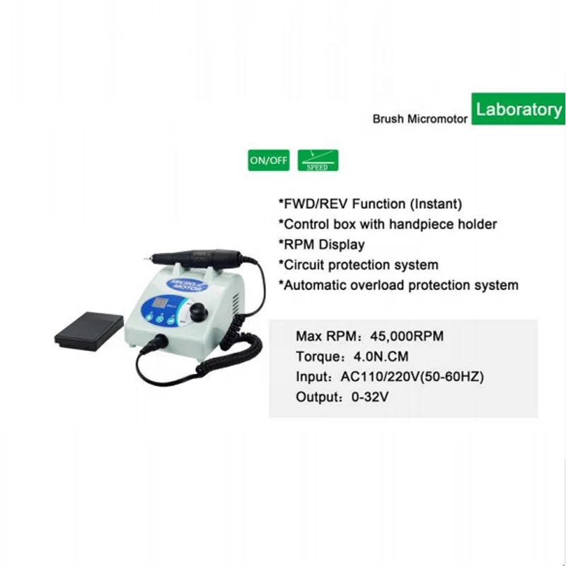 Dental Lab Marathon Electric Micromotor Polishing Unit 40K rpm Motor Handpiece