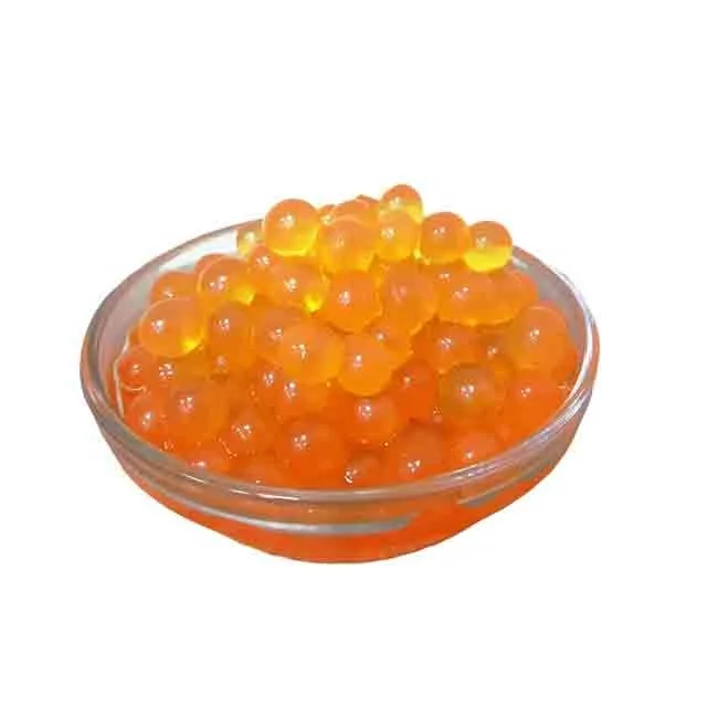 Peach Topping popping boba