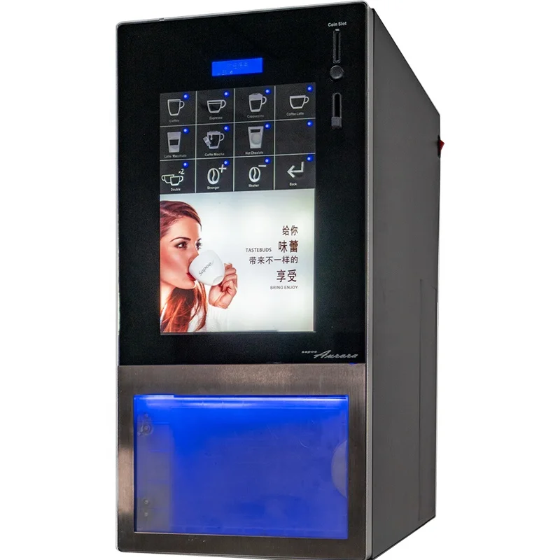 Smart Integrated Desktop Freshly Ground Coffee Vending Machine Touch Button Fully Automatic Espresso Bean to Cup Coffee Machine