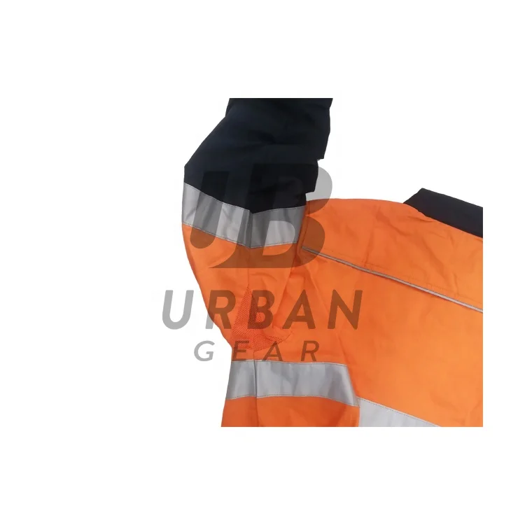 Светоотражающая Защитная куртка высокой видимости Мужская рабочая одежда куртки Рабочая форма Униформа с несколькими карманами