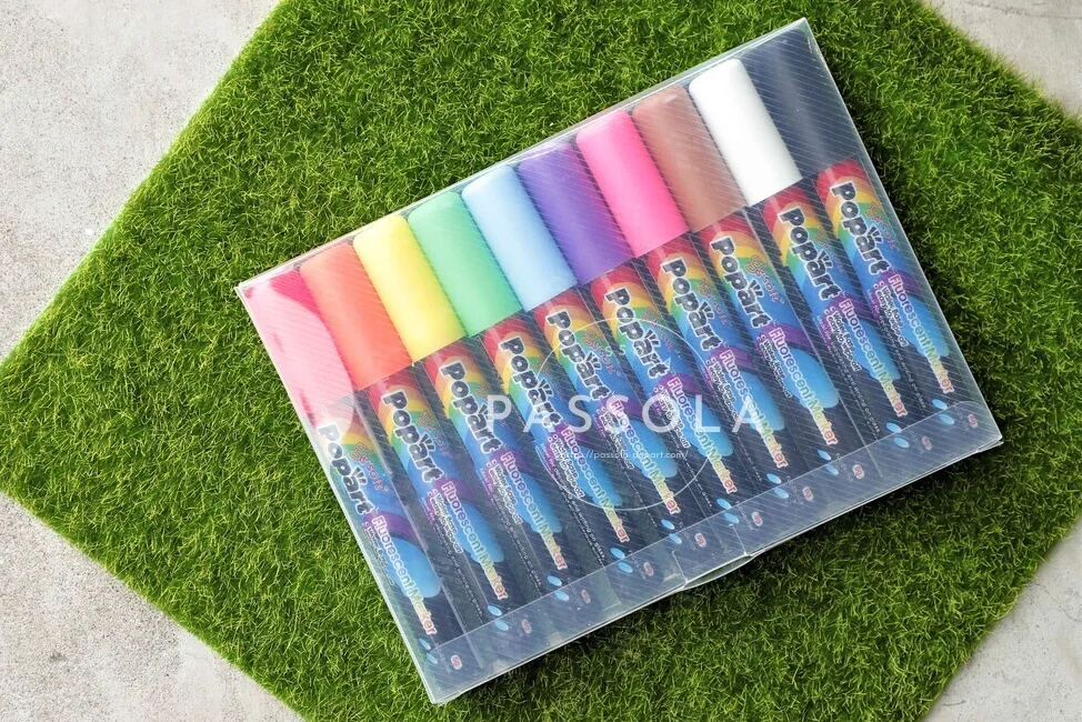 4.5mm Fine Bullet or Chisel Nib Fluorescent Pen Erasable Liquid Chalk Marker 50 colors