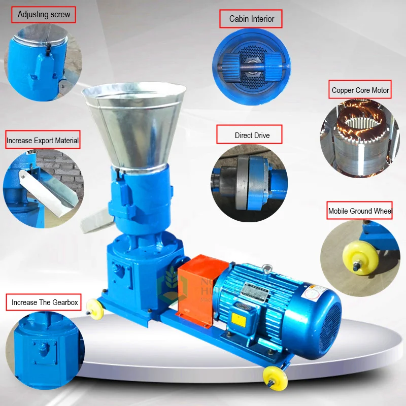 Factory Sale Wooden Cotton Seed Hull Rice Husk Straw Grass Wood Sawdust Pellet Machine For Making Wood Pellets