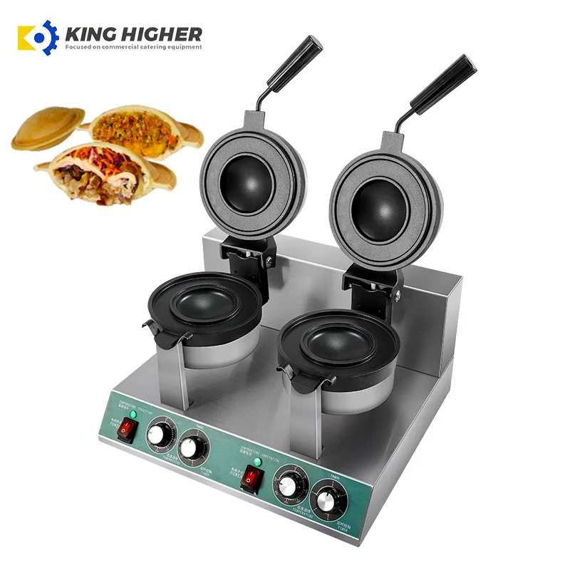 Electric 2600W Hamburger Waffle Machine Restaurant Home Use Burger Gelato Panini Ice Cream Sandwich Heating Plate Grill Snack