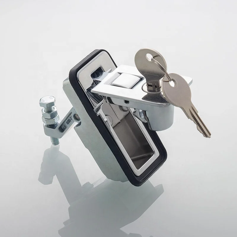 Hengzhu MS6018Z-2-1 Truck Electrical Panel Trigger Latch Push Button Door Lock Zinc Alloy Compression Lever Lock