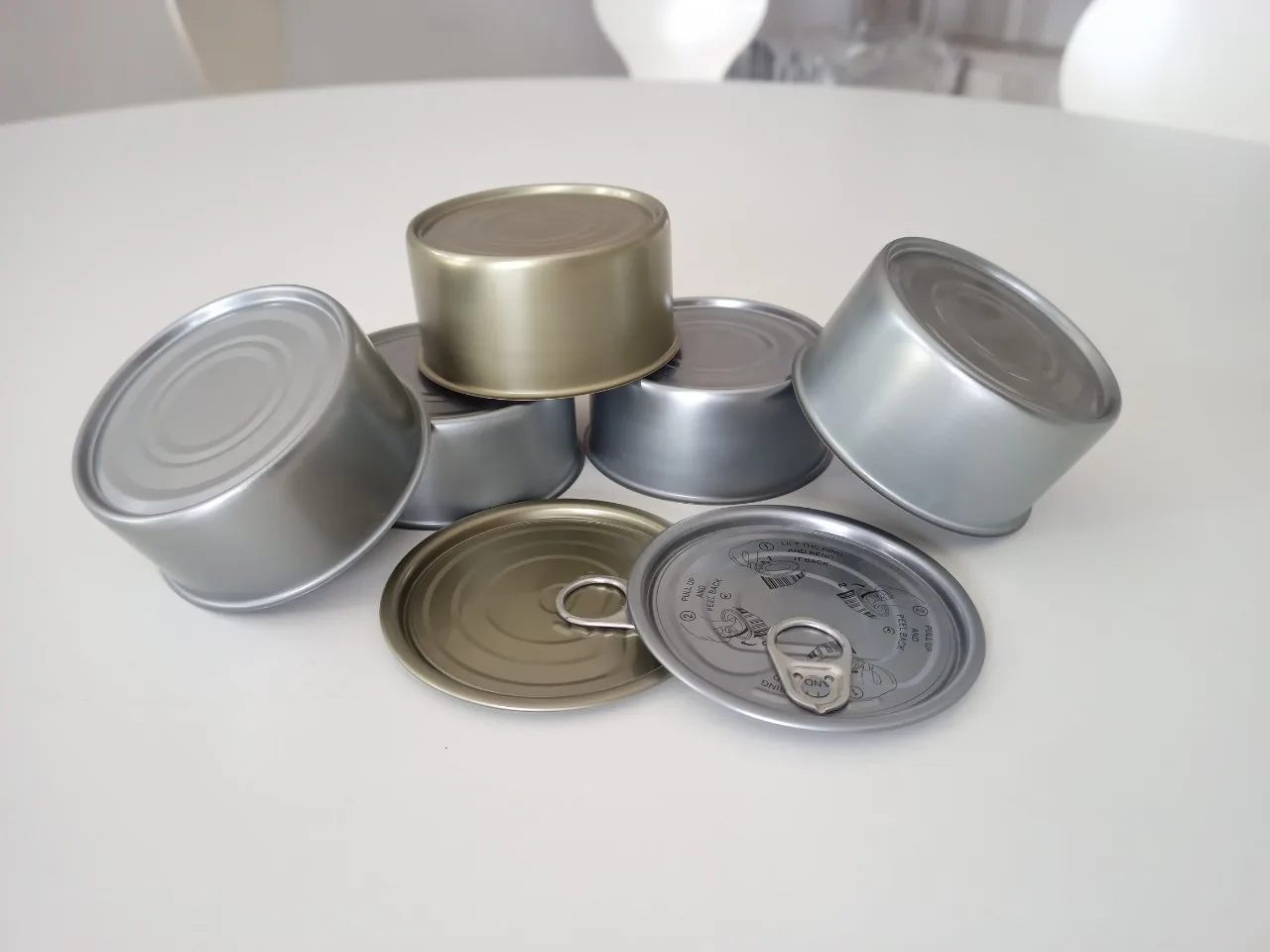 High Quality round Metal Cans Two Pieces Set for Canned Tuna and Meat Reasonably Priced Shipping from Vietnam