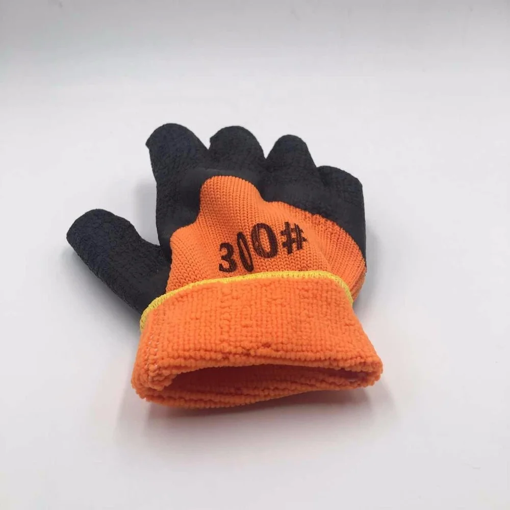 OEM Terry latex coated winter work gloves