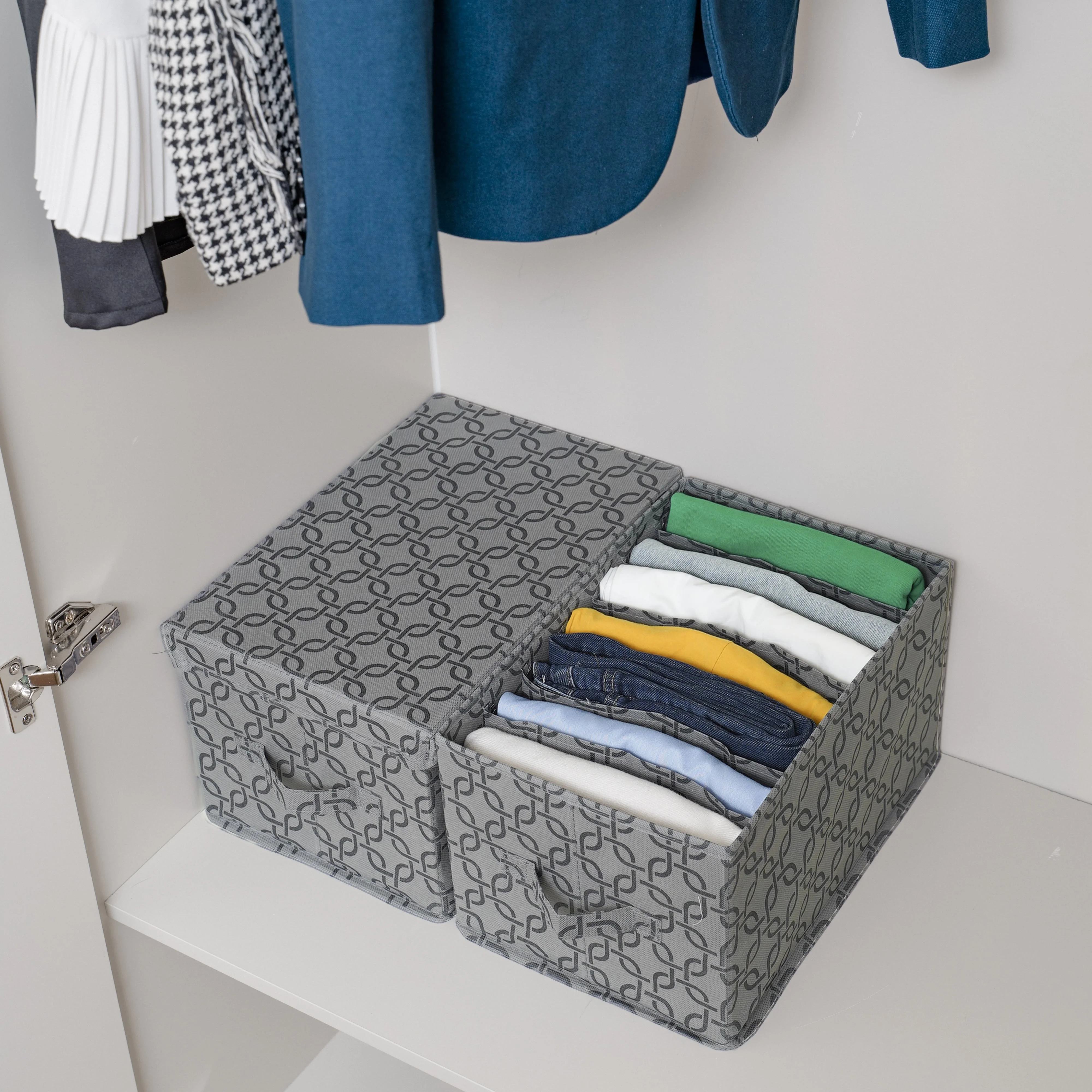 MA26.1 Set 2 Fabric Storage Bins & Boxes Foldable Organizer for Clothes Books Kids Toys OEM Customized Plastic Factory Price