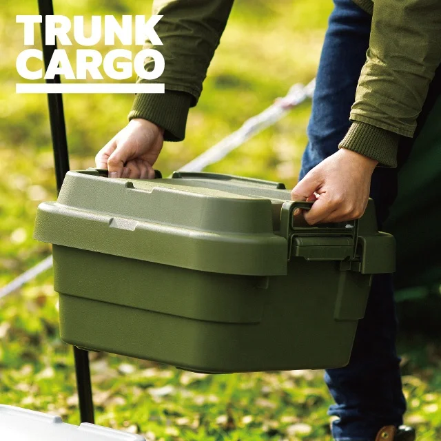 Functional and Durable container stacking storage box shallow 40L for outdoor , with lock handles