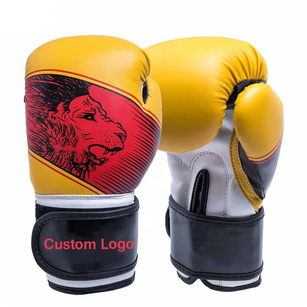 Hot Sale Best Selling PU Leather Construction Injection Foam Padding Adjustable Strap Sparring Kickboxing Training Boxing Glove