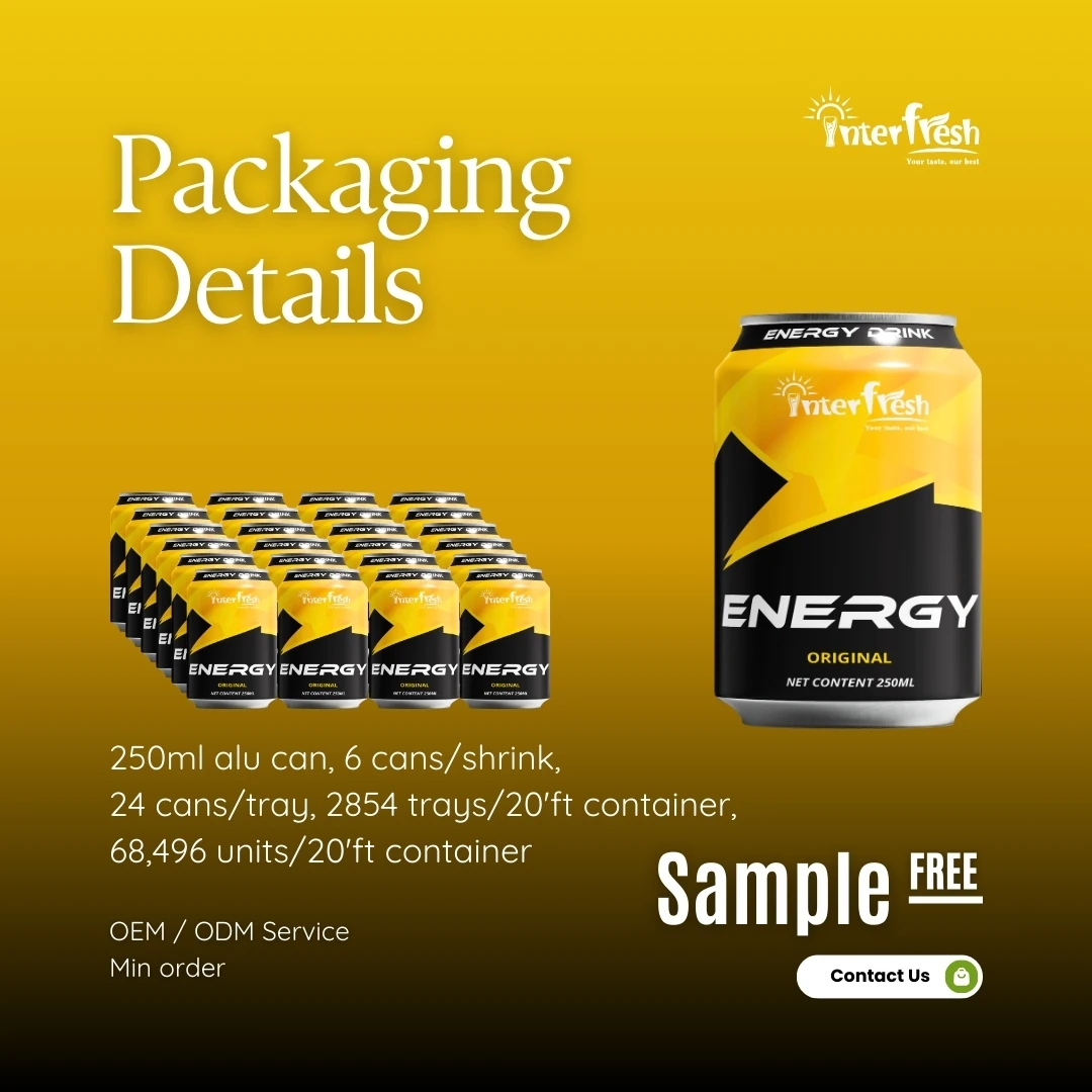 250ml Energy Drinks Original flavor Vietnam Wholesale Energy Drinks - Manufacturer & Supplier