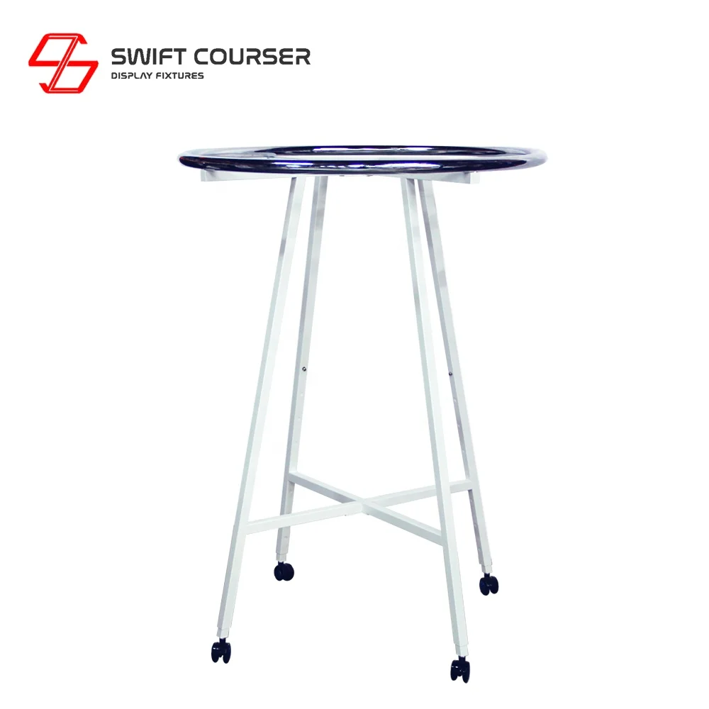 Heavy duty metal warehouse clothes circular round racks for hanging clothes