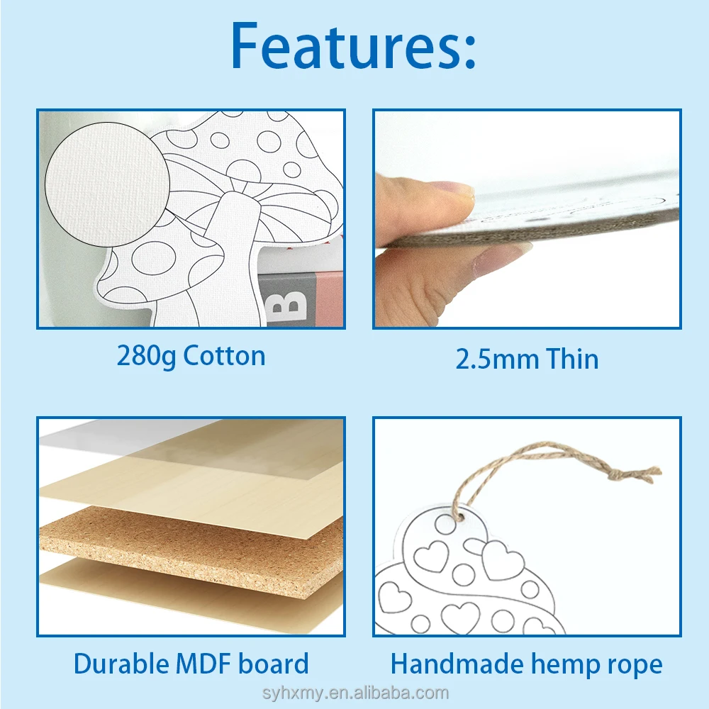 Mini Canvas Board with Drawing Suitable for Kids DIY Art Painting Preprinted Canvas Acrylic Kit