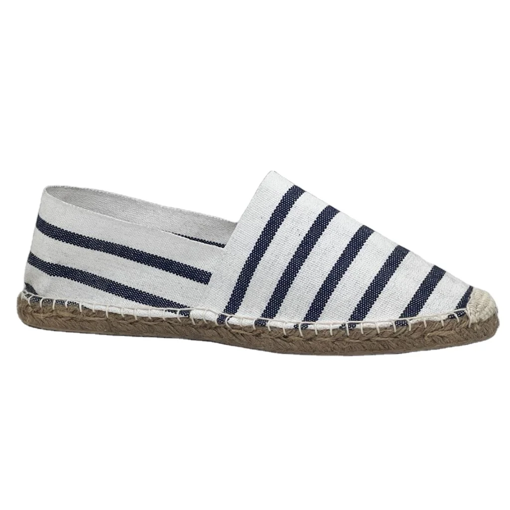 Unisex espadrille single stripe tape canvas espadrilles jute insole new trendy style alpargatas casual wearing light weighted