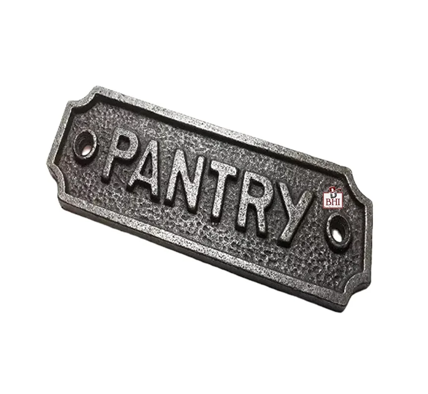 Cast iron Interior Apartment House Room Door Sign Wall Mounted PANTRY Hotel Door plate Plaques Antique 120x33mm