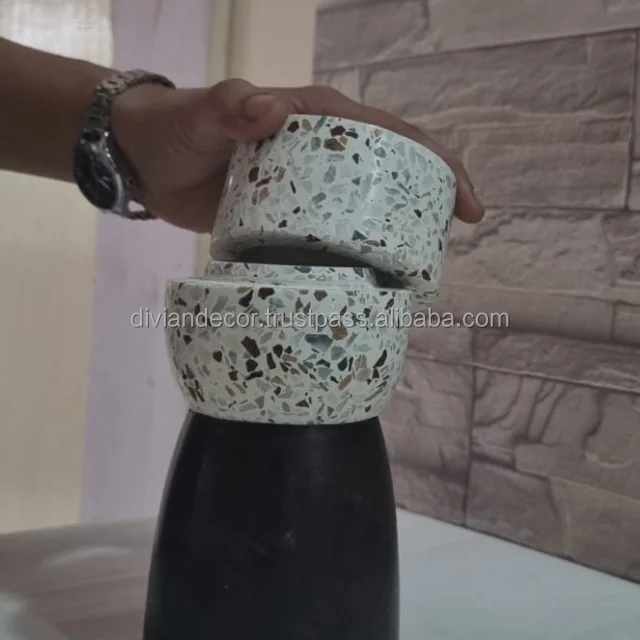 Terrazzo Bakhoor Oud Mubkhar Burner Wholesale Aromatic Scent Home Fregnance Oud India For Middle East Burner