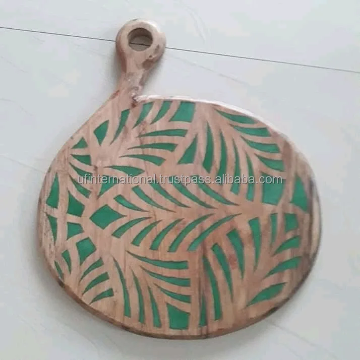  Разделочная доска из манго и 100% натурального дерева для пиццы разделочная поднос сервировки еды с ручкой распродажа