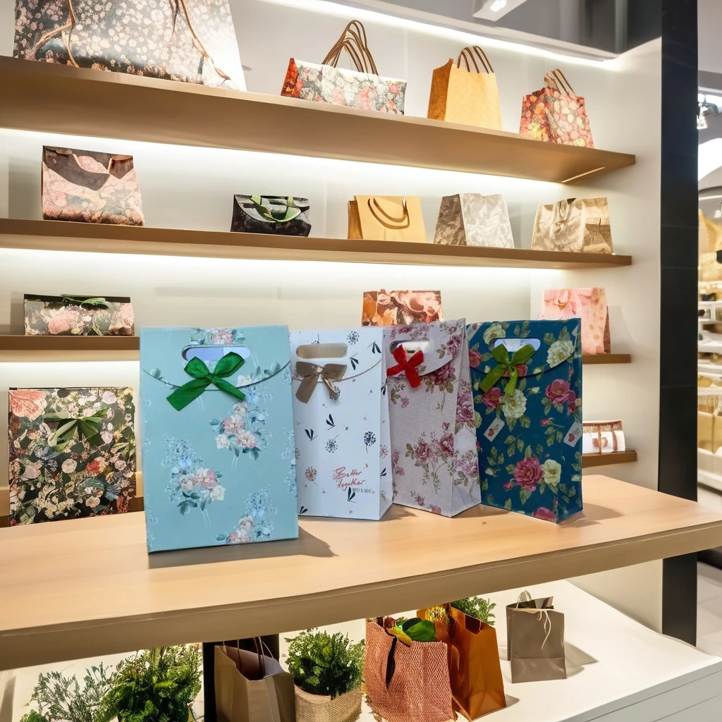 Hot Selling Custom Paper Bags Printed for Shopping and Gift Packaging Features Your Logo for Packing Made in Vietnam
