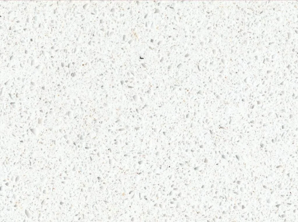 Sparkle quartz stone countertop surface Dot White Quartz 20 Mm  Engineered for kitchen or interior space