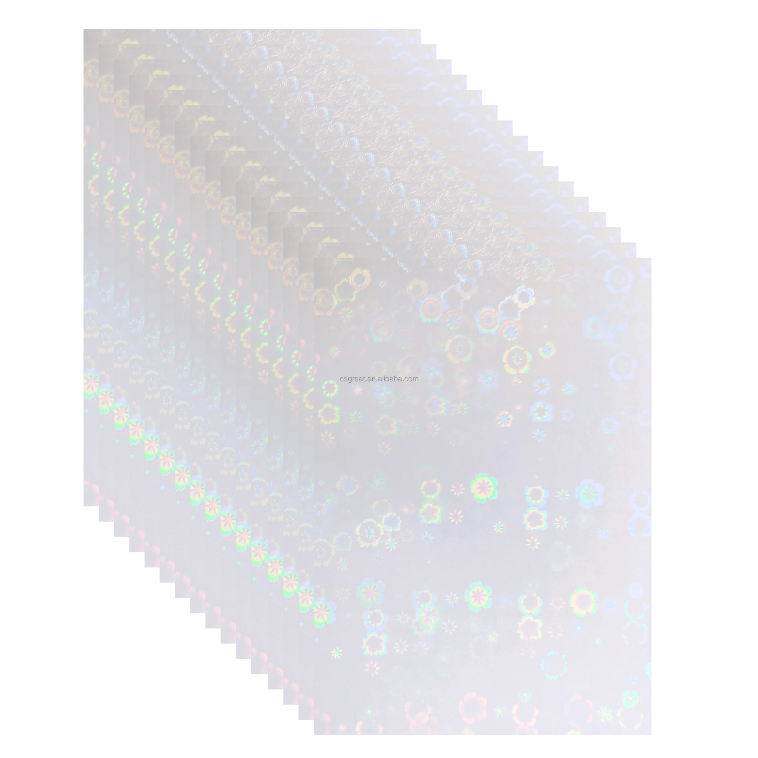 Fresh New Photo Top Protective PET BOPP Lamination Film 8.5*11 Self-adhesive HOLO Cold Laminate Overlay Paper For Outdoor Sign