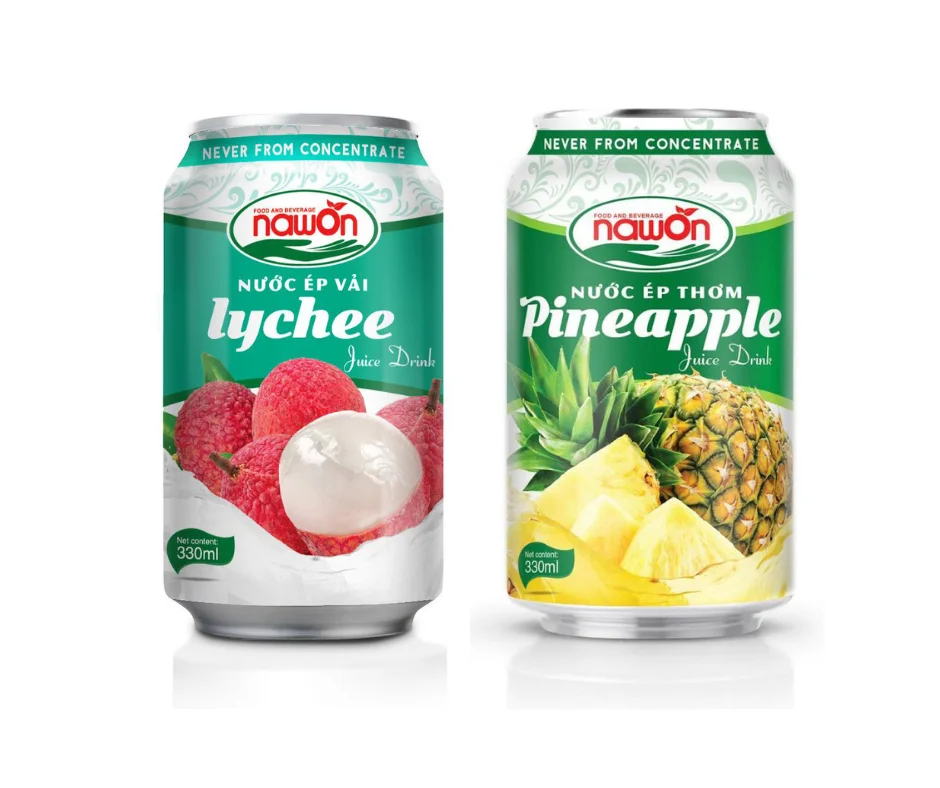 330ml NAWON Canned Private Label  Tamarind Juice Drinks Mixed Tropical Fruit Juice HALAL Certified Beverage Wholesale Price