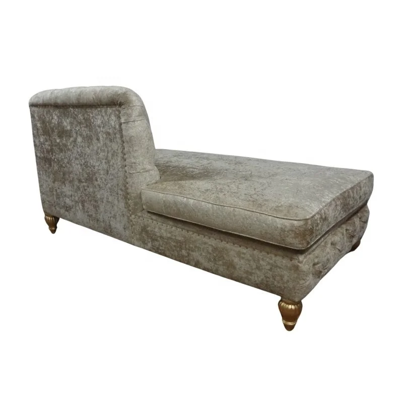 Современный Стеганный диван-кровать, мягкий шезлонг, гостиная, диван, кушетка с золотыми деревянными ножками для европейской домашней гостиничной мебели