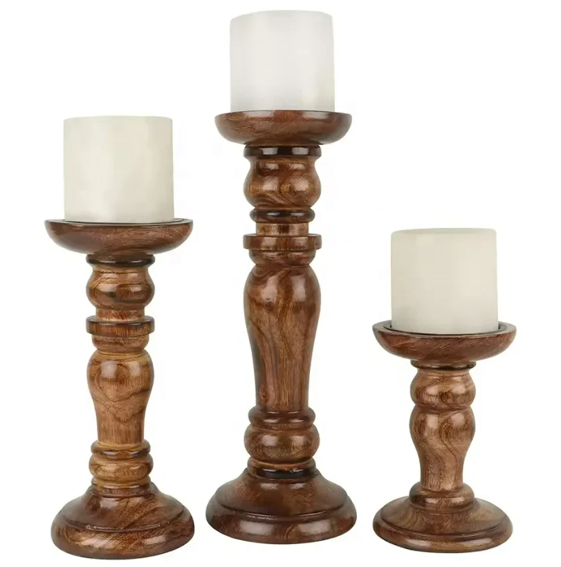 Wooden Candle Holder Decorative Candle Stand For Home Hotel Garden Room Decorative With Best Quality From India