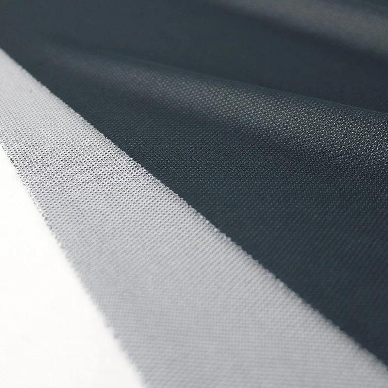 Polyester Lightweight Two Tone Double Circular Knit Textile Fabric For Garment Apparel Jacket Interior Speaker Acoustic Stereo