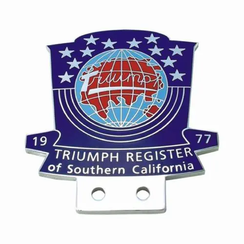 custom made soft enamel chrome metal car grill medallion