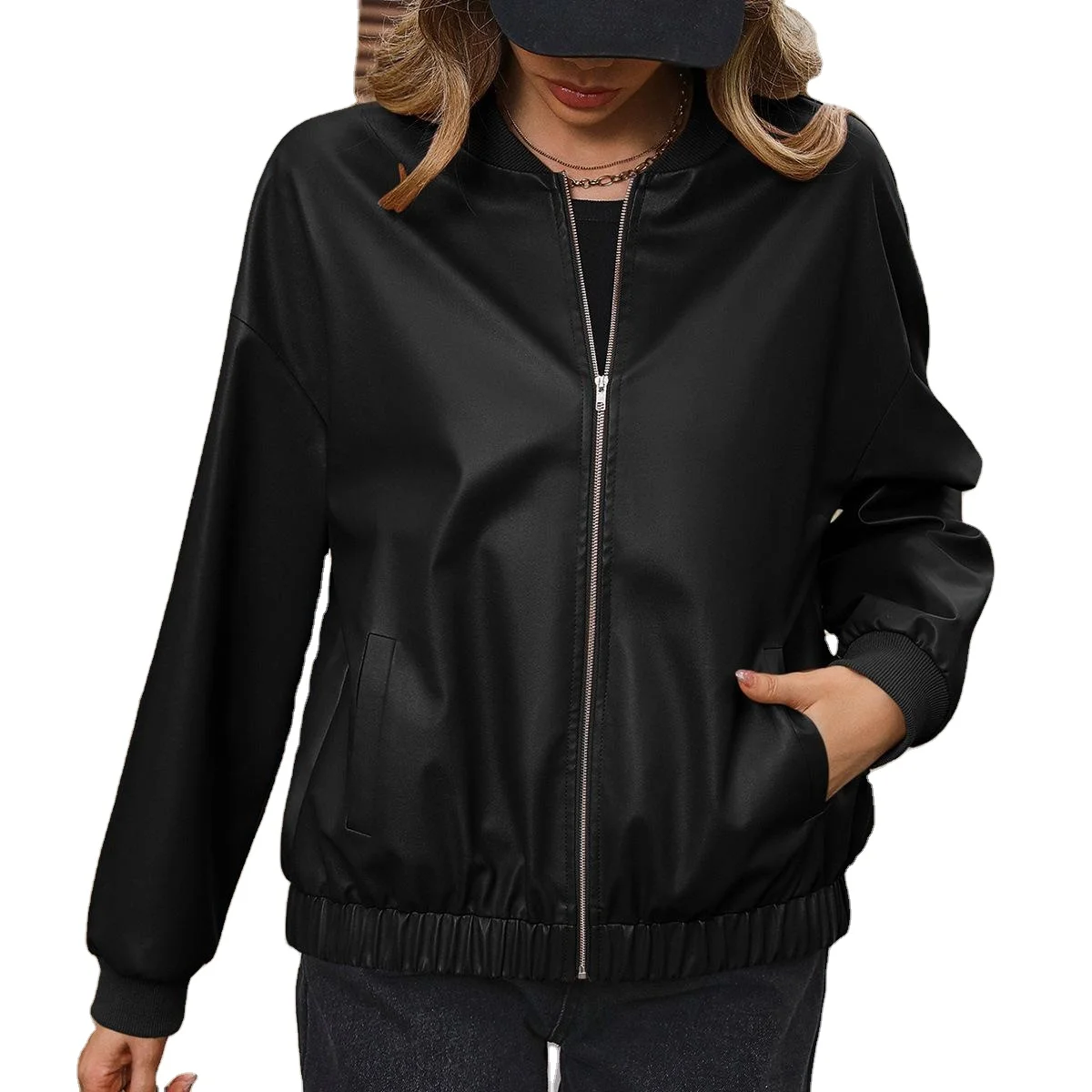 Low MOQ Women Leather Jacket Factory Direct Sale Fashion Leather Jackets For Women In Stock