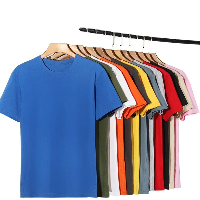 Мужская хлопковая футболка с коротким рукавом 180 г