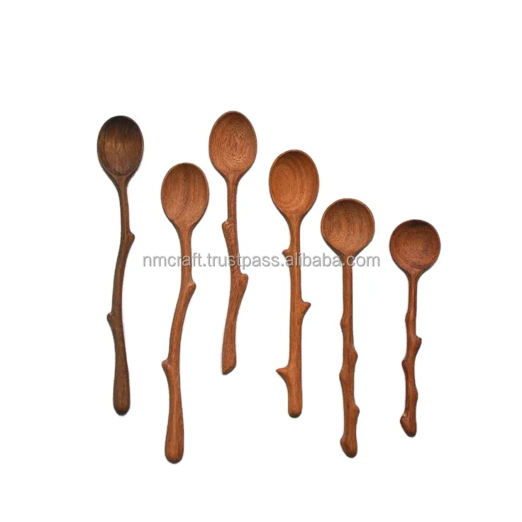 Handmade acacia wooden spoon for kitchen ware home hotel and sets wedding party agate BY N M CRAFT