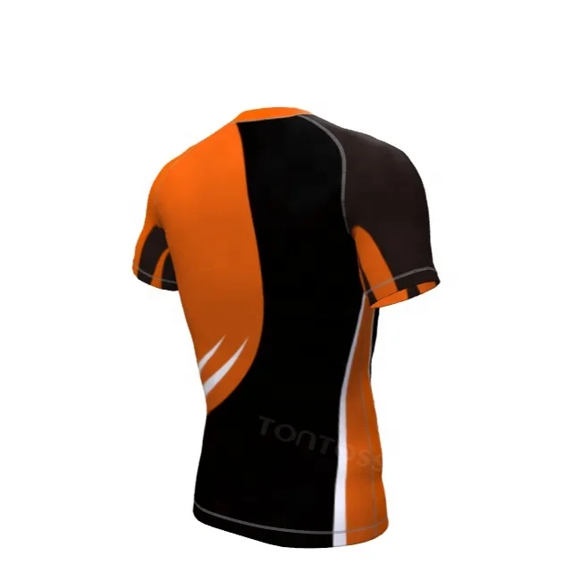 Short Sleeve Custom Logo Mma Bjj Compression Shirt Sublimated Jiu Jitsu Rash Guards Design Your Own Custom Rash Guard