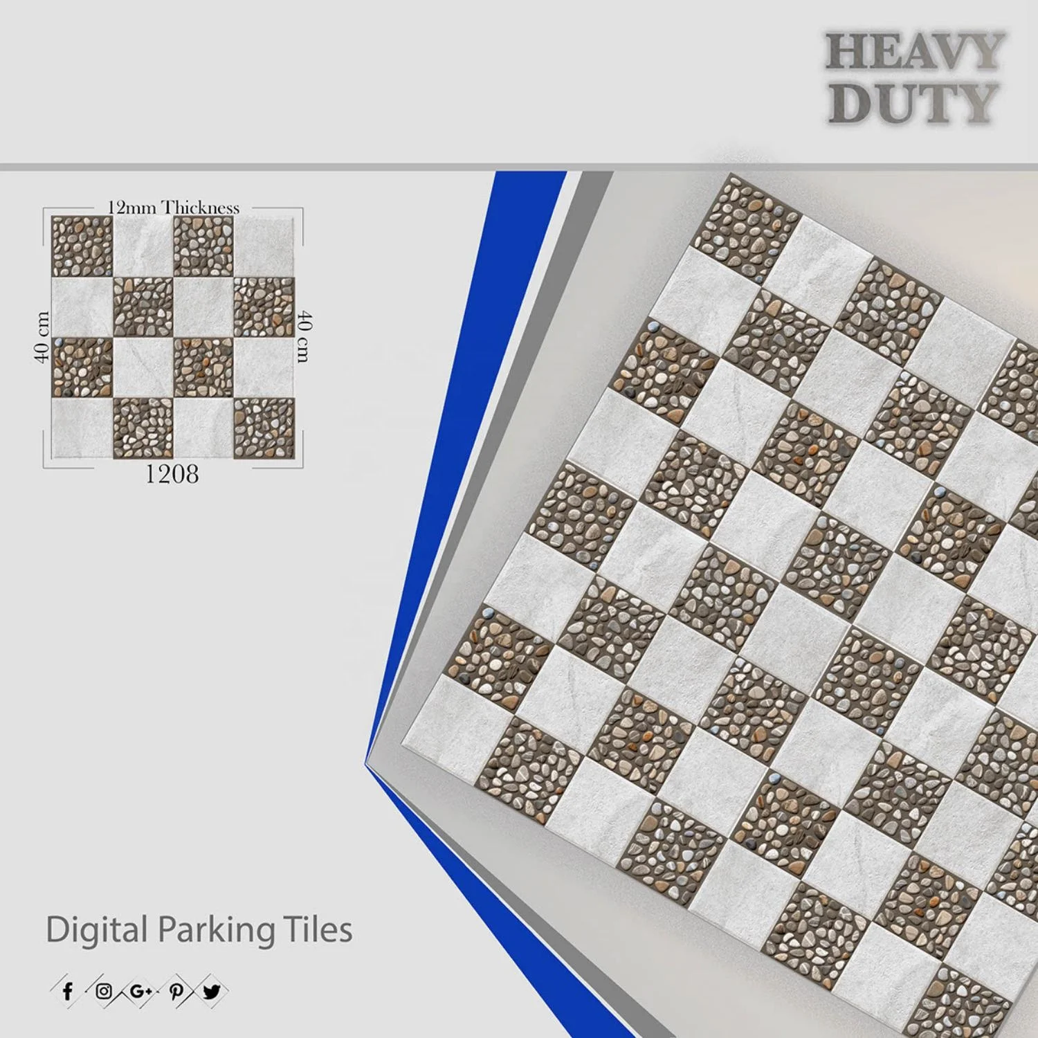 Direct Sale From Indian Wholesale Factory Manufacturer Showroom 400x400mm Outdoor Porcelain Digital Floor Parking Tiles 40x40